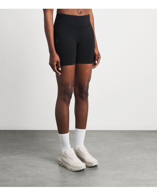 On Shoes Blue Performance Tight Shorts