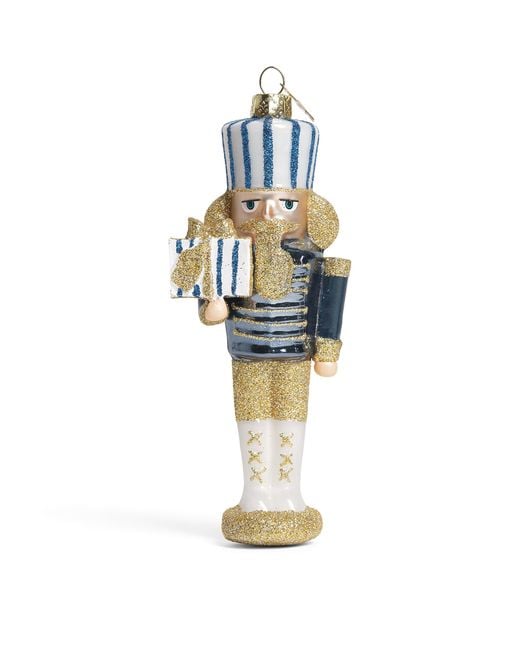Harrods Metallic Glass Nutcracker Tree Decoration