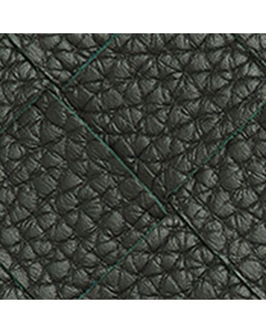 Bottega Veneta Black Grained Leather Intrecciato Card Holder for men
