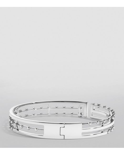 Marli New York Metallic Medium And Diamond Avenues Bangle