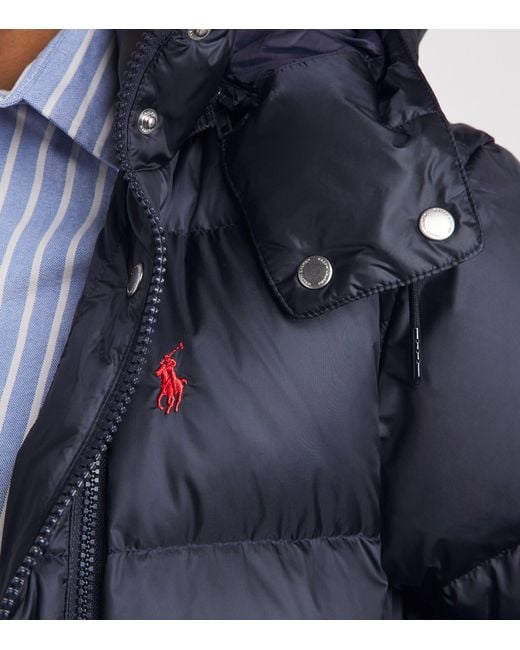 Polo Ralph Lauren Blue Padded Puffer Jacket for men