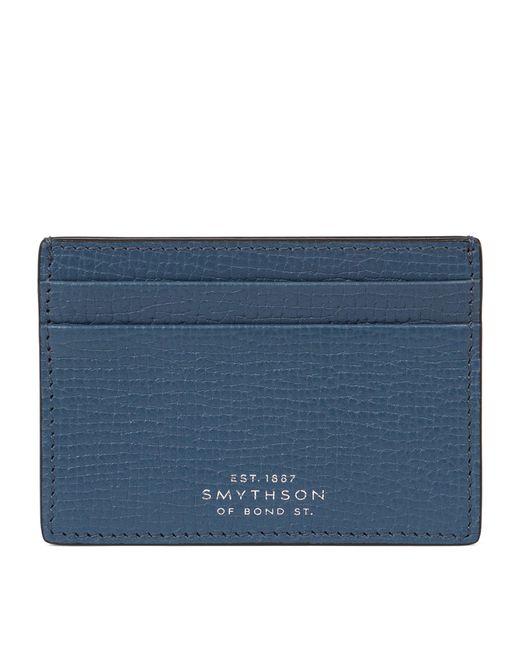 Smythson Blue Ludlow Leather Card Holder