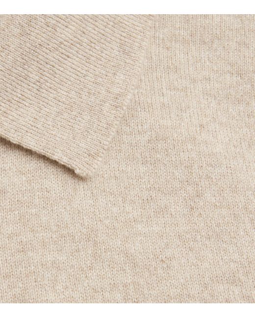 Harrods Natural Cashmere Polo Shirt for men