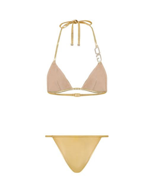 Dolce & Gabbana Metallic Dg Logo Bikini