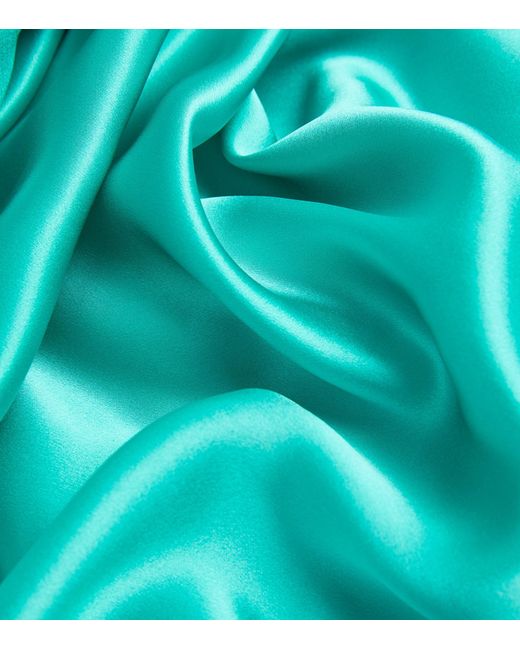 Roksanda Green Silk Asymmetric Orien Gown