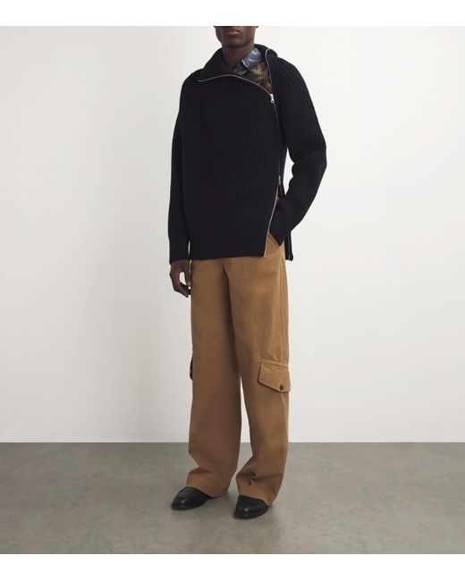 Dries Van Noten Natural Cotton Cargo Trousers for men