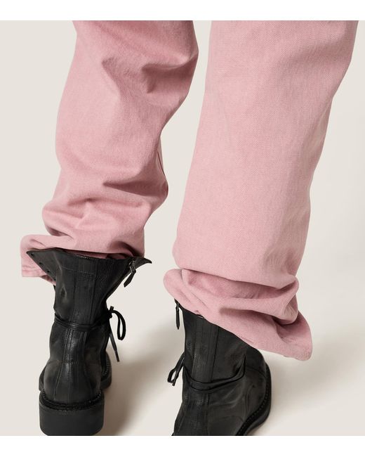 Miu Miu Pink High-Rise Straight Jeans