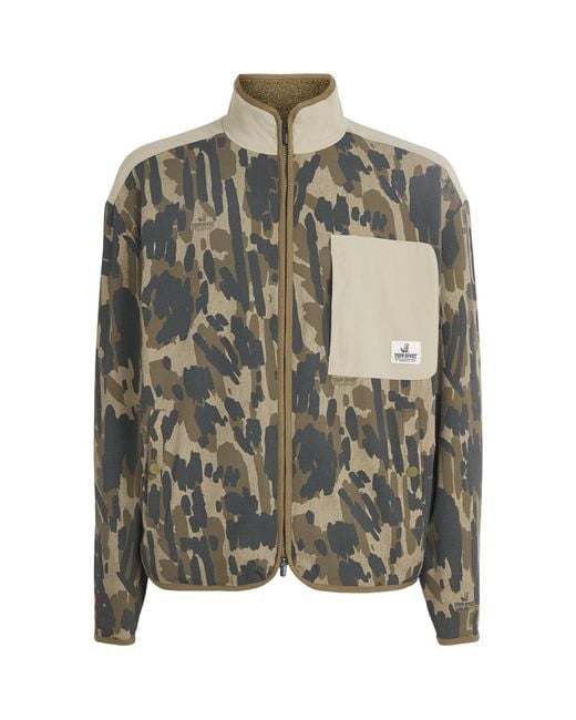 Malbon Green Tour Divot Sherpa Jacket for men