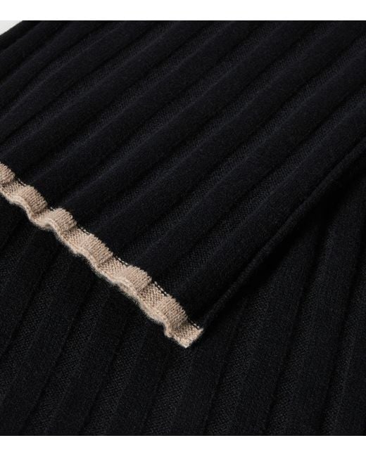 Brunello Cucinelli Black Cashmere Scarf for men