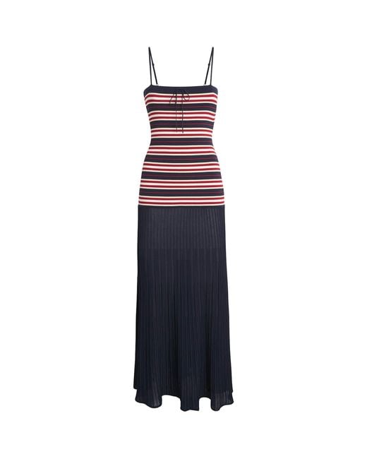 Faithfull The Brand Blue Doris Knitted Maxi Dress