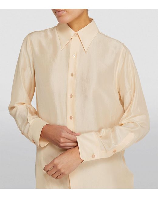 Carven Natural Silk Semi-sheer Shirt