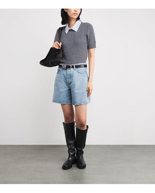 Sandro Gray Wool Detachable-Collar Sweater