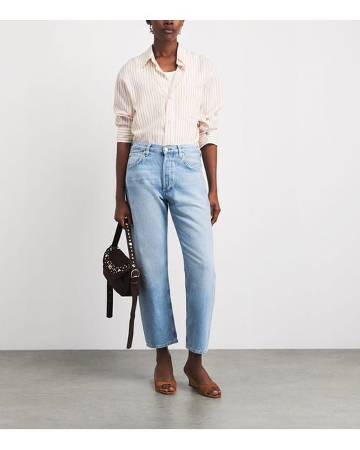 Citizens of Humanity Blue Winslow Low-Rise Boyfriend Jeans