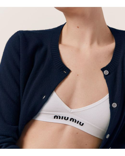 Miu Miu White Seamless Bra