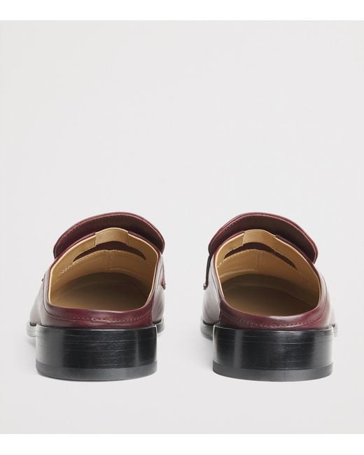 MM6 by Maison Margiela Brown Leather Slip-On Loafers for men