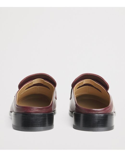 MM6 by Maison Martin Margiela Brown Leather Slip-On Loafers for men