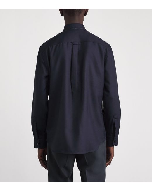 Brioni Blue Wool Overshirt for men