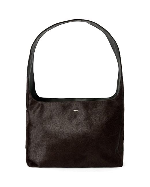 Our Legacy Black Grande Hair Hide Brick Bag for men