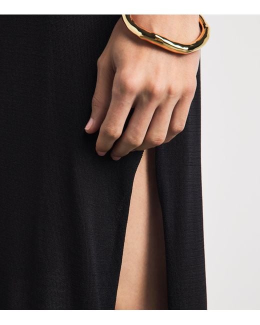 Away That Day Black Mozambique Knitted Maxi Dress