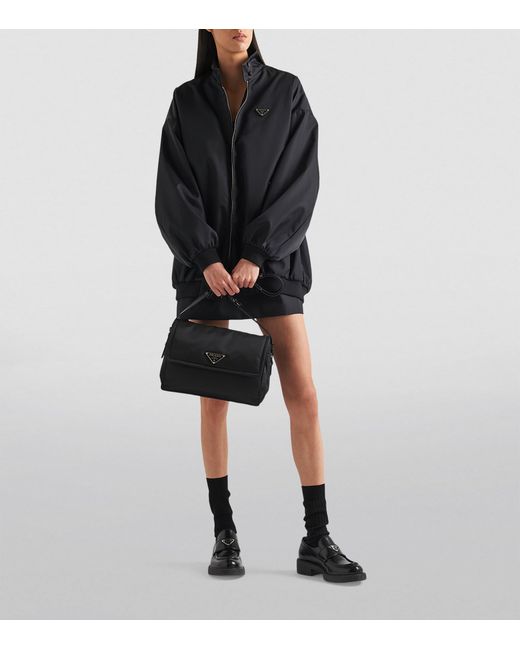 Prada Black Re-Nylon Padded Shoulder Bag