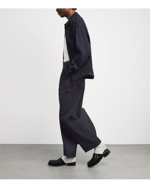 Wooyoungmi Blue Wool Five-Pocket Trousers for men