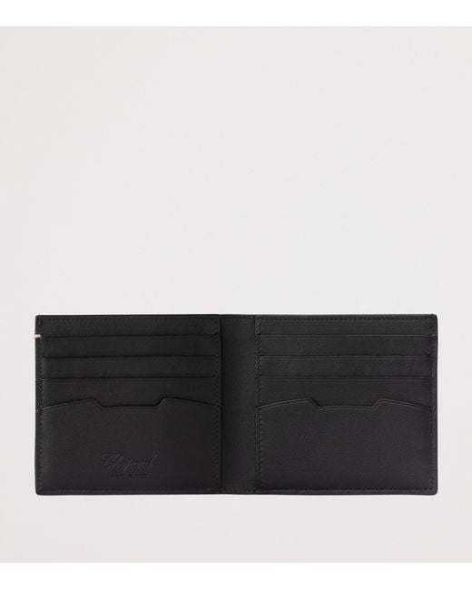 Chopard Black Small Leather Racing Bifold Wallet for men