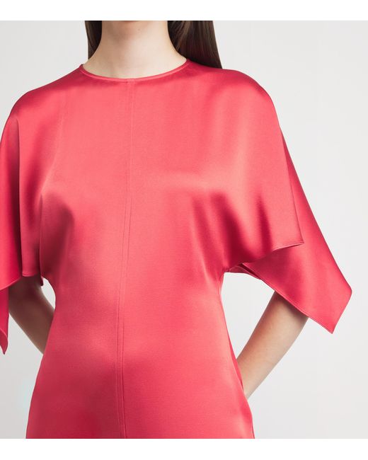 Stella McCartney Red Satin Maxi Dress