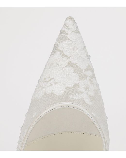 Christian Louboutin White Miss Z Lace Pumps 100
