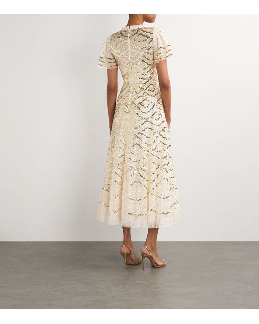 Needle & Thread Natural Deco Dot Gloss Gown