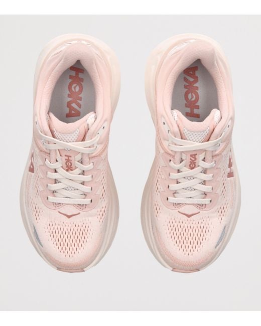 Hoka One One Pink Bondi 9 Running Sneakers