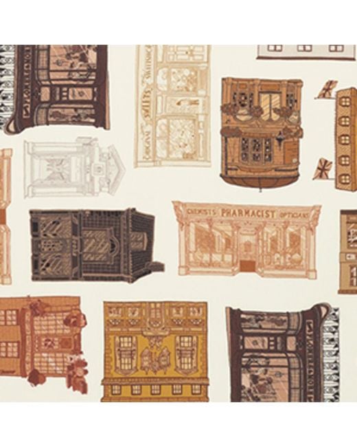 Burberry Metallic Silk Storefront Print Scarf