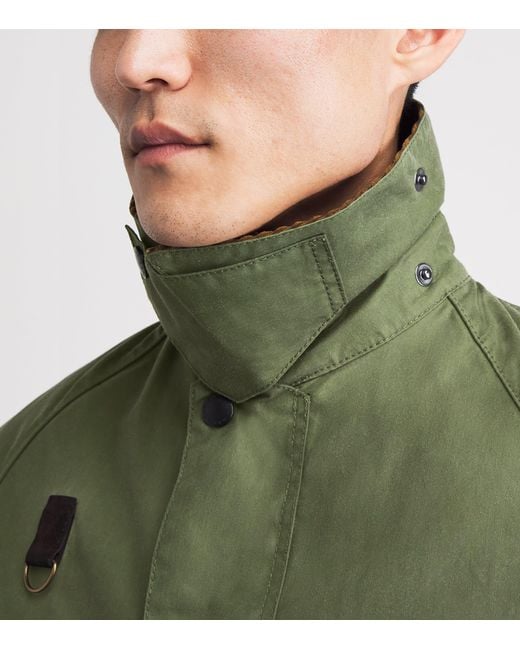 Barbour Green Waxed Spey Jacket for men