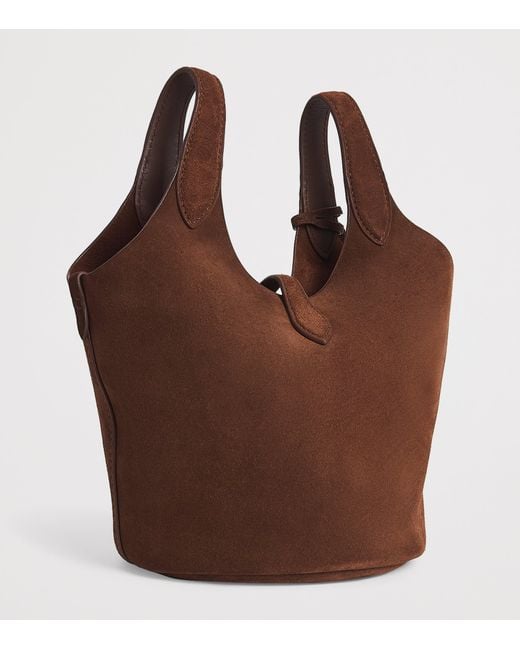 Polo Ralph Lauren Brown Small Suede Polo Play Cross-Body Bag