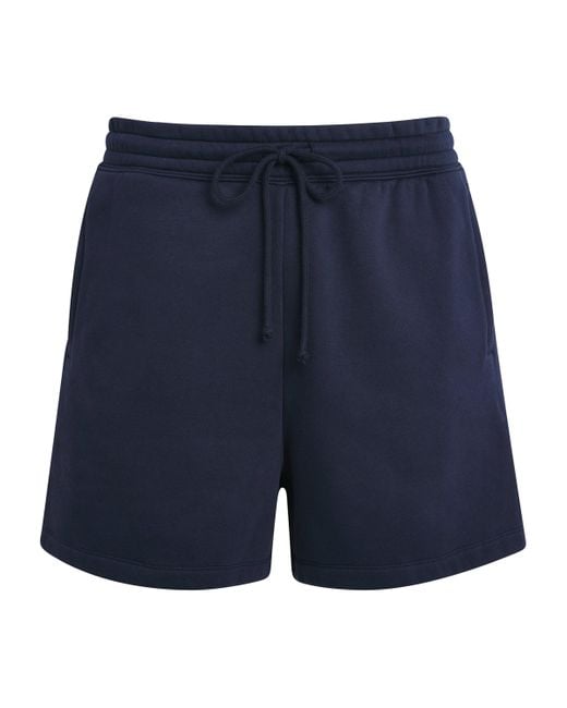 Skims Blue Cotton-Blend Fleece Lounge Shorts for men