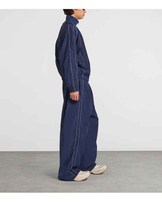 Balenciaga Blue Technical Zip-Up Jacket for men