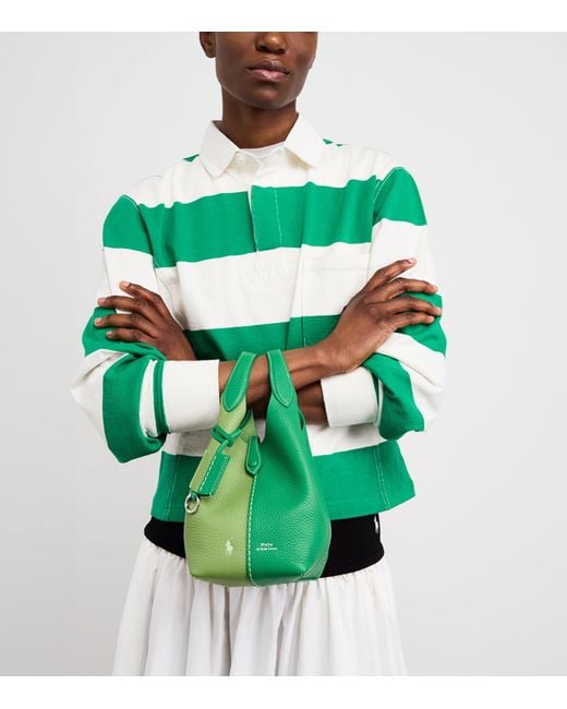 Polo Ralph Lauren Green Small Leather Polo Play Cross-Body Bag