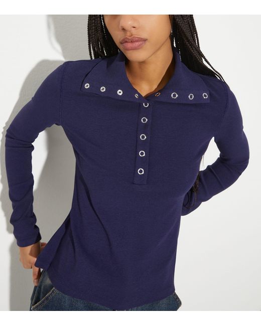 MAX&Co. Blue Jersey Polo T-Shirt