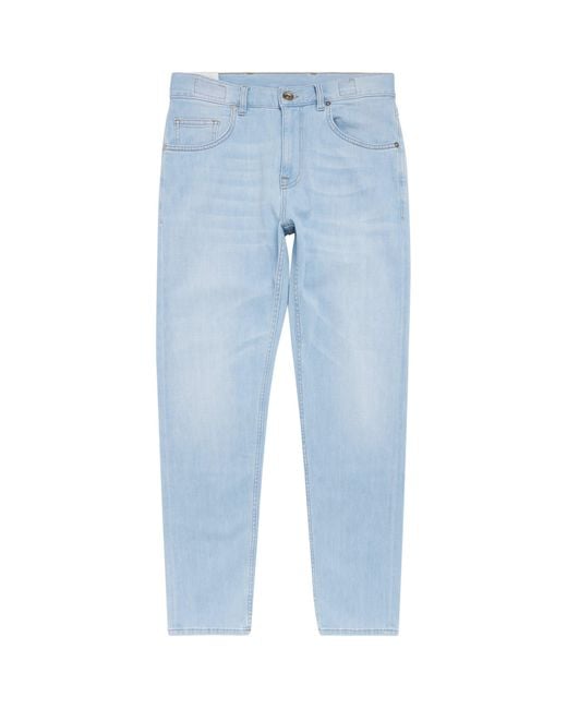 Eleventy Blue Mid-Rise Straight Jeans for men