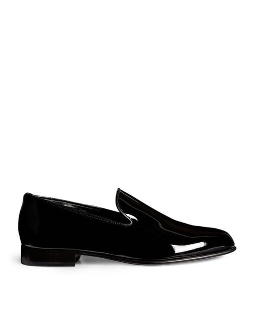Brioni Black Patent Leather Loafers for men