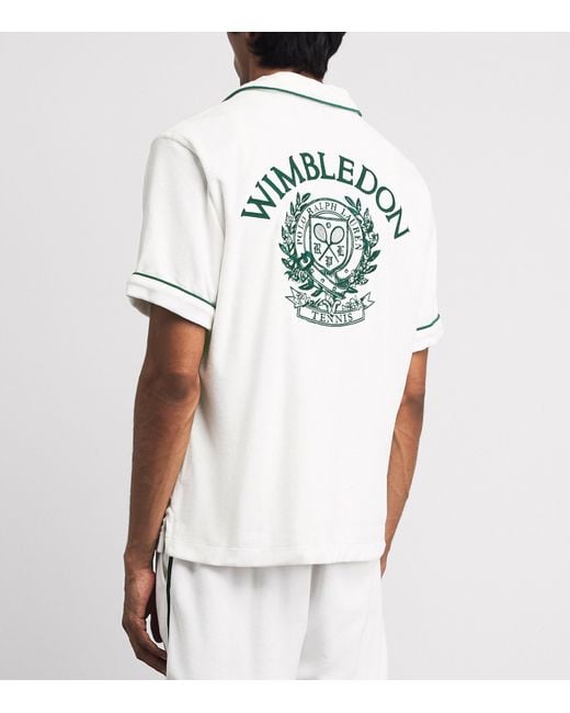 Polo Ralph Lauren White X Wimbledon Cotton Terry Shirt for men