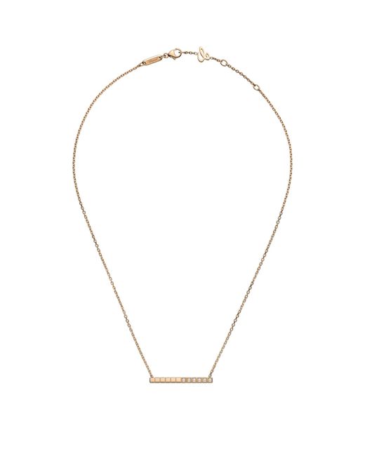 Chopard Metallic And Diamond Ice Cube Necklace