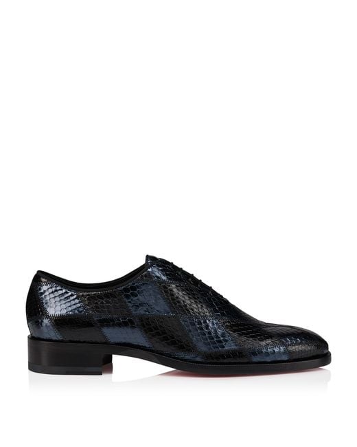 Christian Louboutin Black Corteo Leather Oxford Shoes for men