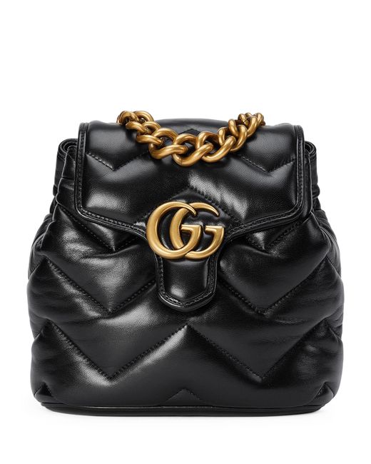 Gucci Black Leather Marmont Backpack