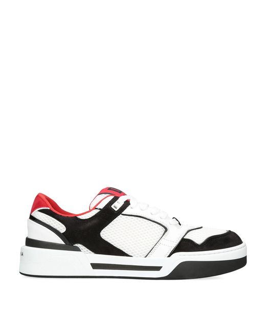 Dolce & Gabbana White Leather Roma Skate Sneakers for men