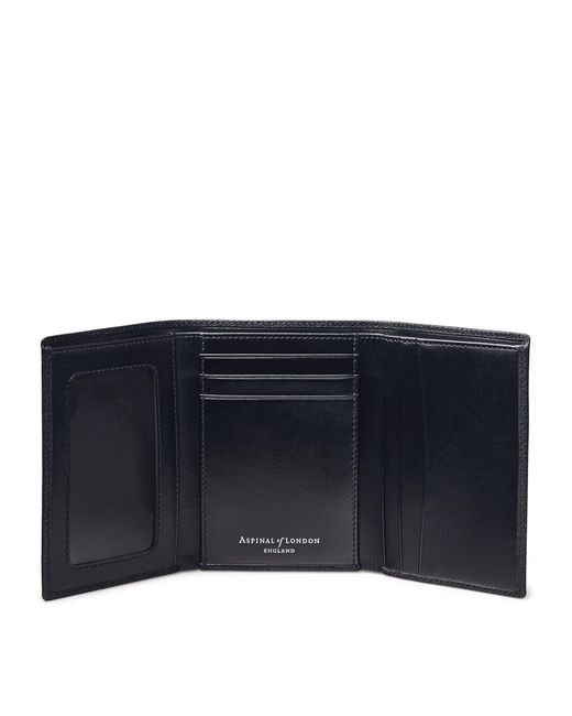Aspinal Black Leather Wallet for men