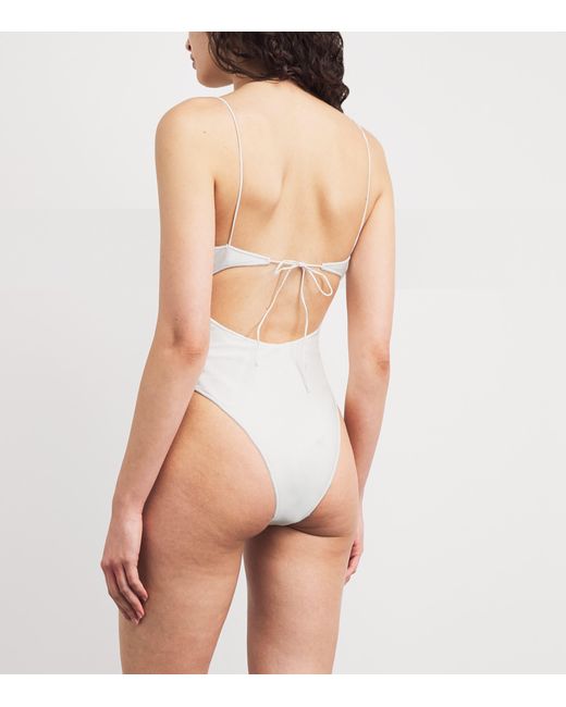 Oseree White Shell Swimsuit