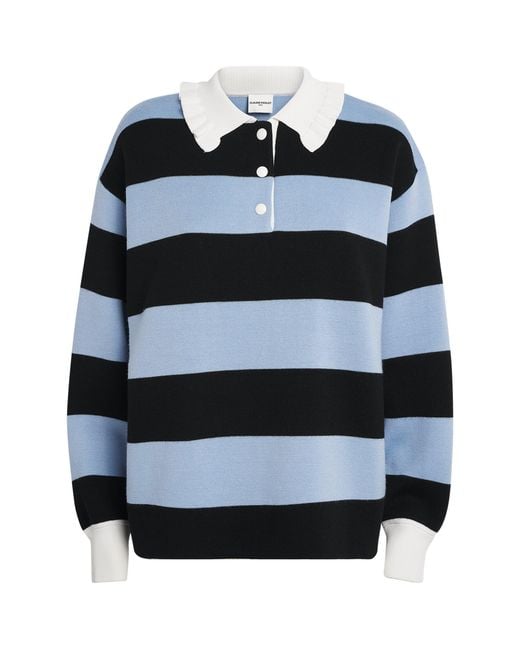 Claudie Pierlot Black Wool-Blend Stripe Sweater
