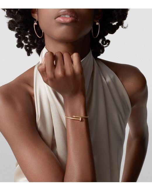 Cartier Metallic And Diamond Juste Un Clou Hoop Earrings