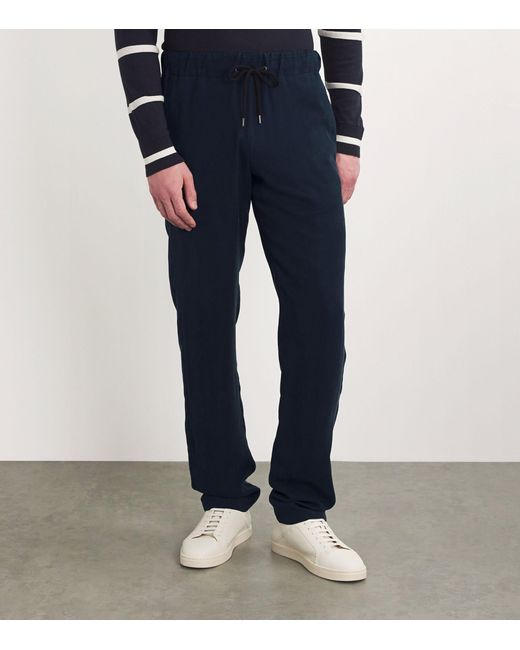 Giorgio Armani Blue Icon Drawstring Trousers for men
