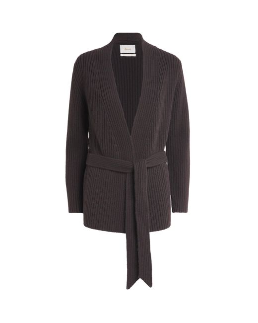 Harrods Gray Cashmere Longline Cardigan